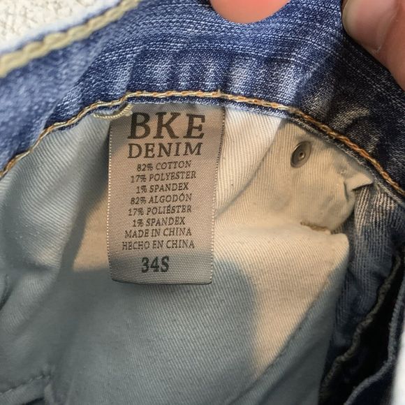 BKE Derek Jeans Men’s 34x29 Blue Straight Leg‎ Medium Wash Cotton - Picture 8 of 8